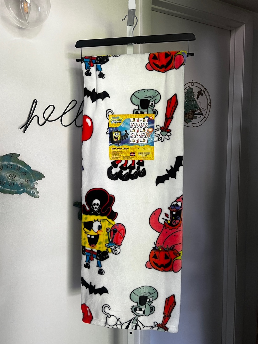 NEW SpongeBob SquarePants Halloween Throw Blanket 50”x70” 2026 Patrick Squidward